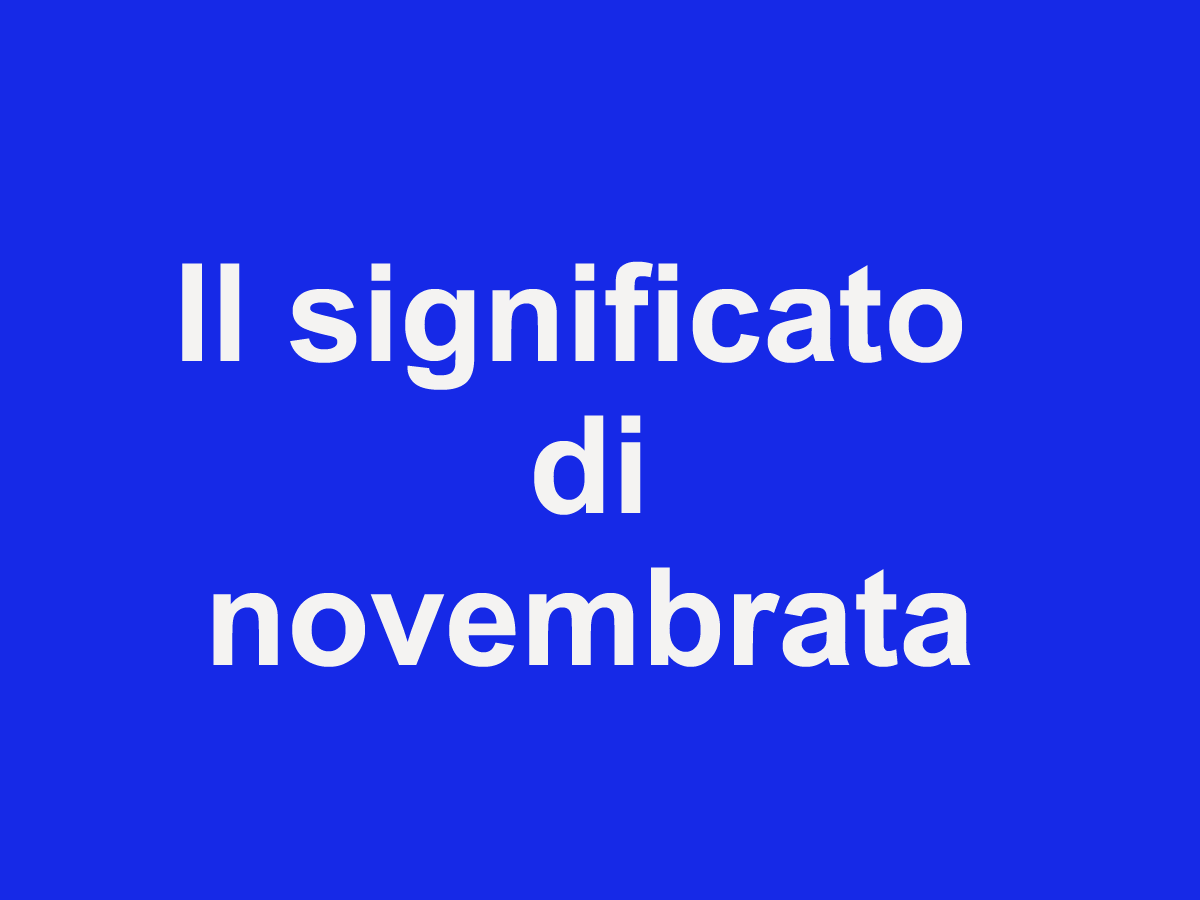 il significato di novembrata